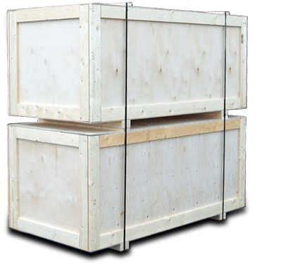 Merikuljetuslaatikko mittatilaustyönä puusta tai vanerista.